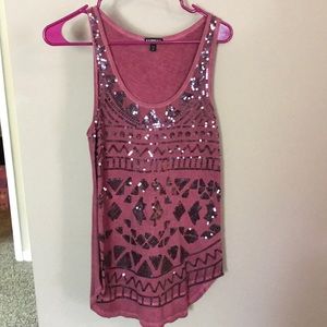 Express Women Sparkle Tank Top